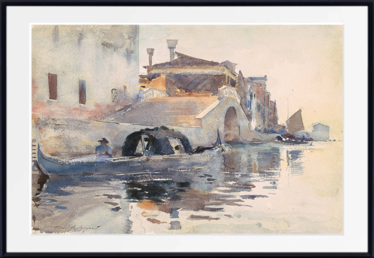 John Singer Sargent Print, Ponte Panada, Fondamenta Nuove, Venice (c. 1880)