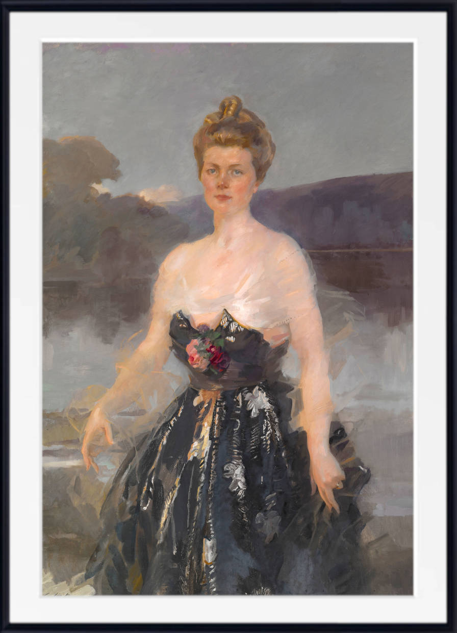 Cecelia Beaux Print, Portrait of Mrs. Albert J. Beveridge (Catherine Eddy, Lady Primrose Portrait)