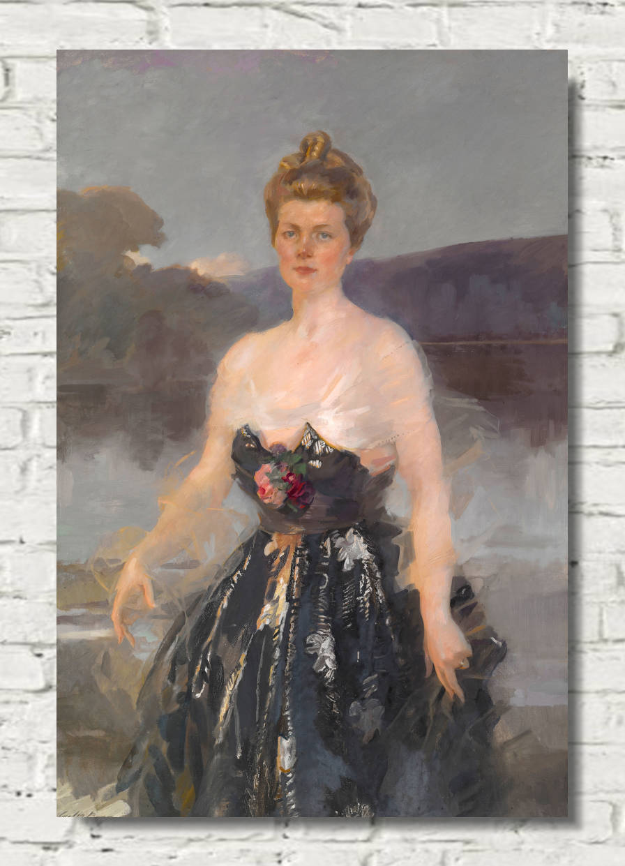 Cecelia Beaux Print, Portrait of Mrs. Albert J. Beveridge (Catherine Eddy, Lady Primrose Portrait)