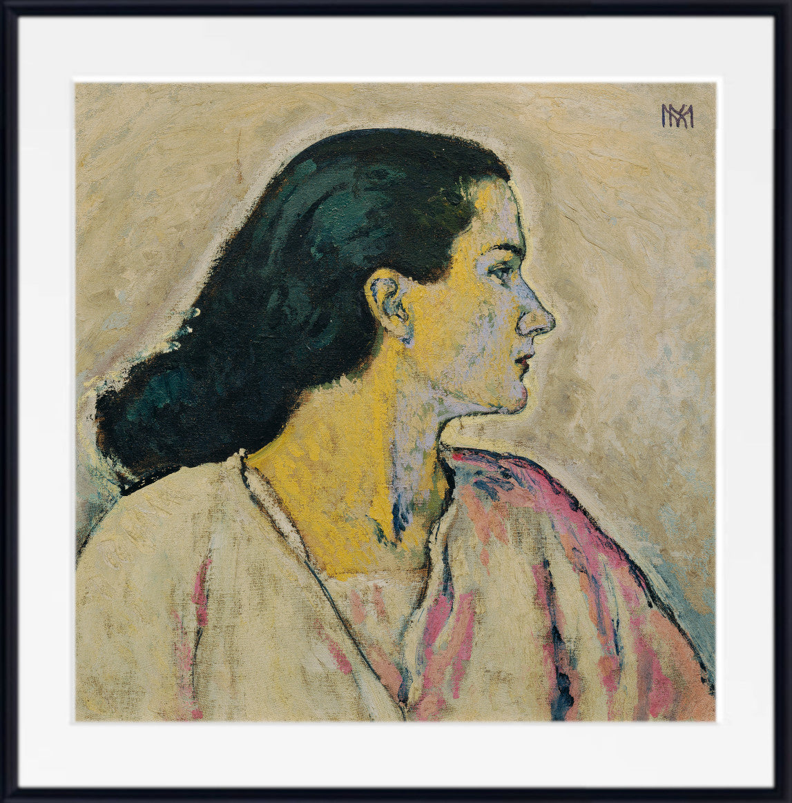 Portrait of a woman in profile, Koloman Moser