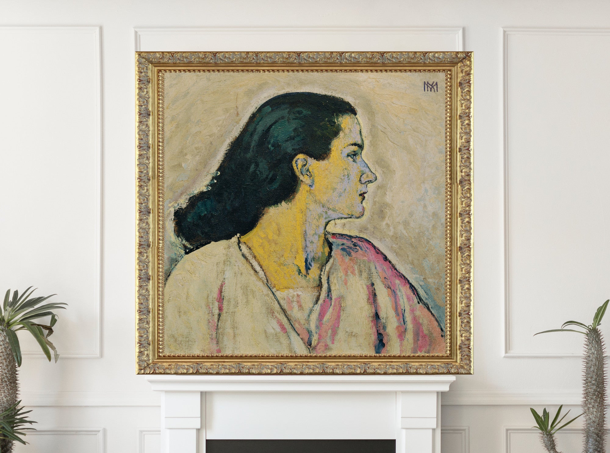 Portrait of a woman in profile, Koloman Moser