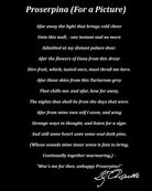 Proserpine, Poem by Dante Gabriel Rossetti Typography Print