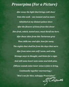 Proserpine, Poem by Dante Gabriel Rossetti Typography Print
