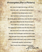 Proserpine, Poem by Dante Gabriel Rossetti Typography Print