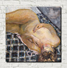Pierre Bonnard Print, Reclining Nude against a White and Blue Plaid