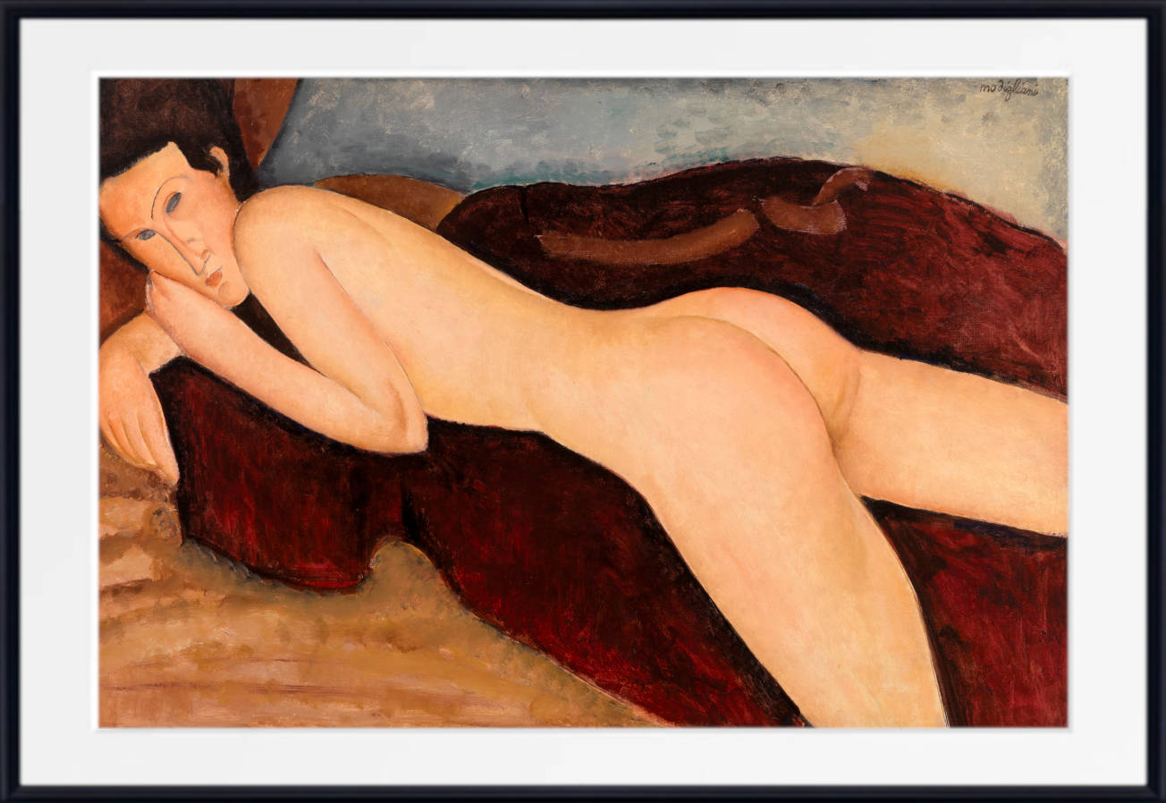 Amedeo Modigliani Fine Art Print :  Reclining Nude, Rear