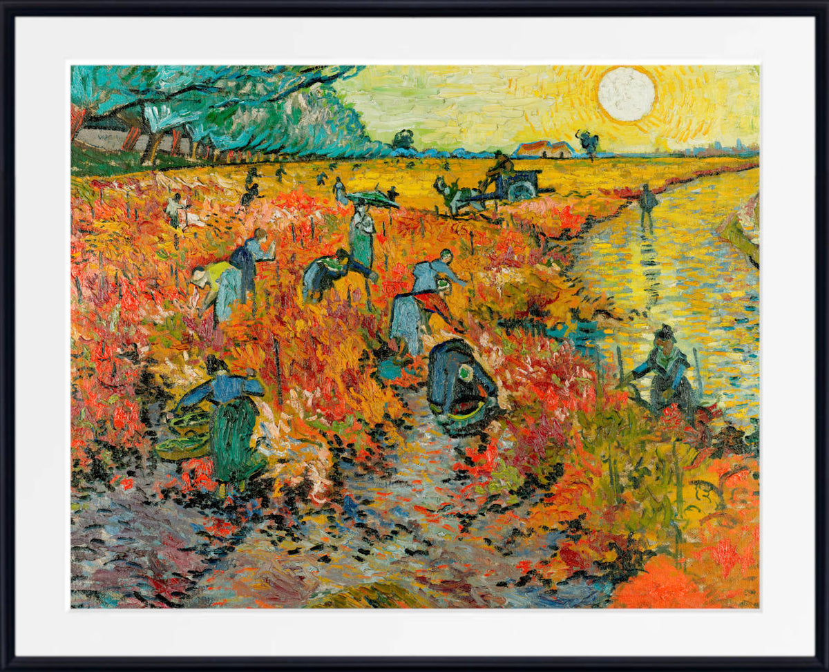 Red Vineyards at Arles, 1888 - Vincent Van Gogh - Framed art Print