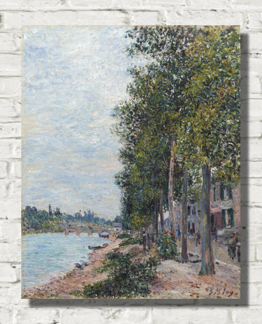 Alfred Sisley Print, Road Along the Seine at Saint-Mammes