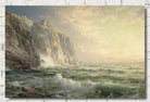 William Trost Richards, Rocky Cliff with Stormy Sea, Cornwall (1902)