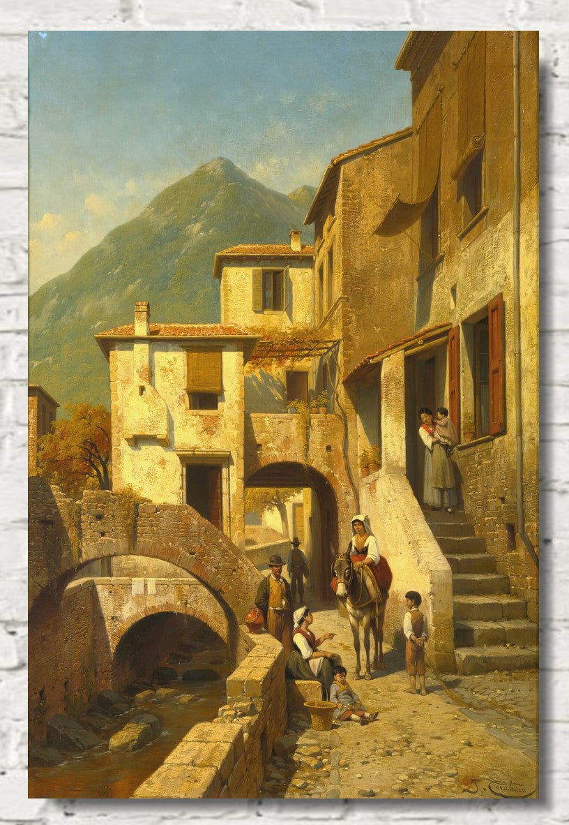 Jacques Carabain, Rue A Monte-Rosso, Bord De La Mediterrane, Italie (1888)