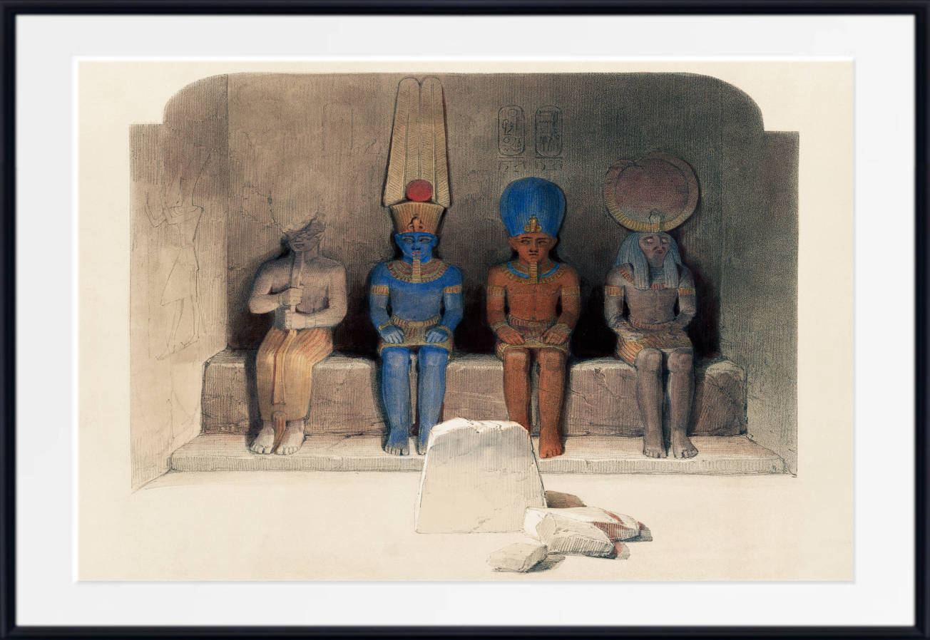 Sanctuary of the Temple of Abu Simbel Nubia, David Roberts Fine Art Print
