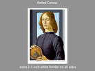 Sandro Botticelli, Portrait of a Young Man Holding a Roundel (1480)