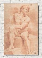 Seated Male Nude by Ubaldo Gandolfi