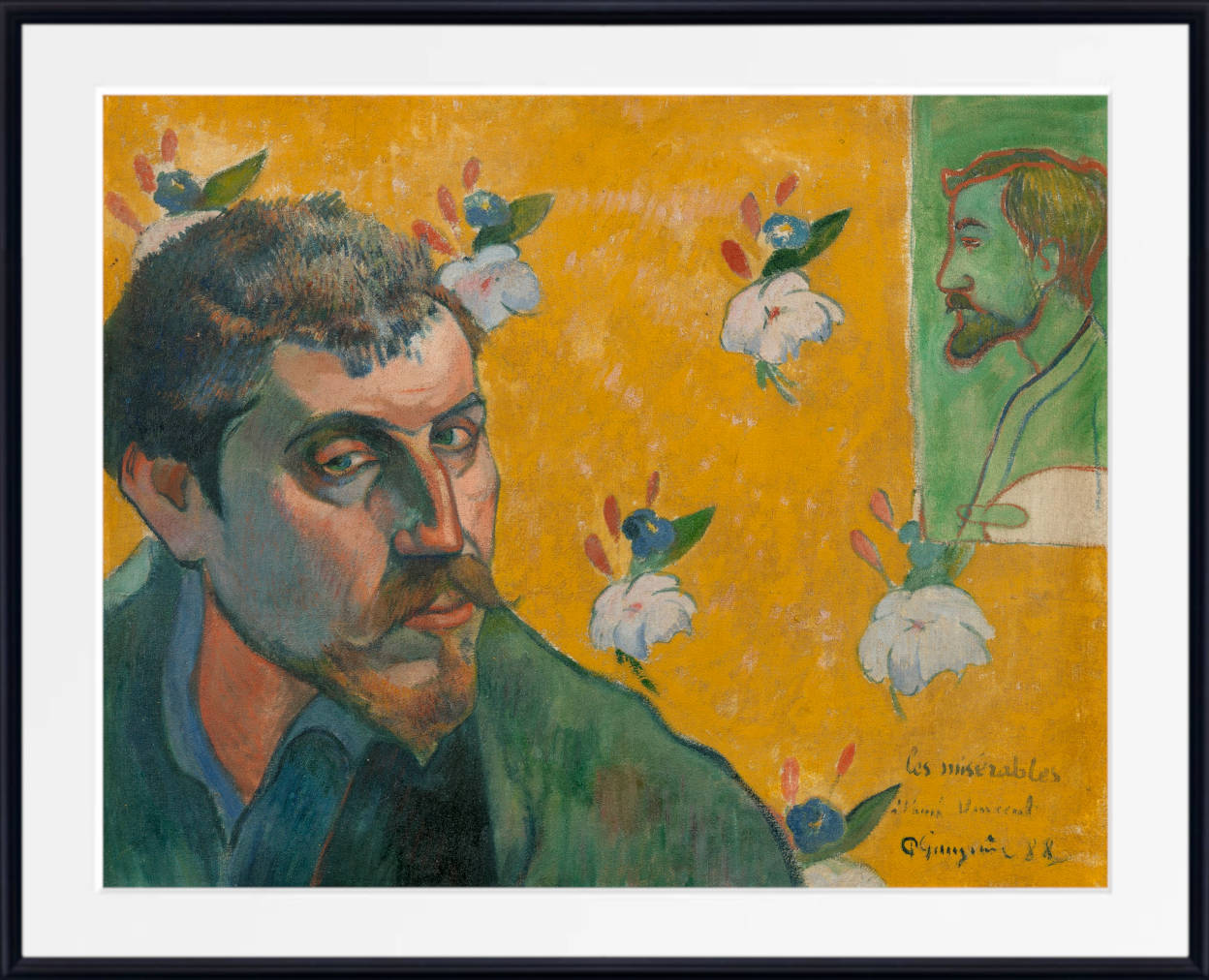 Paul Gauguin Print : Self-portrait with portrait of Bernard, ‘Les Misérables’