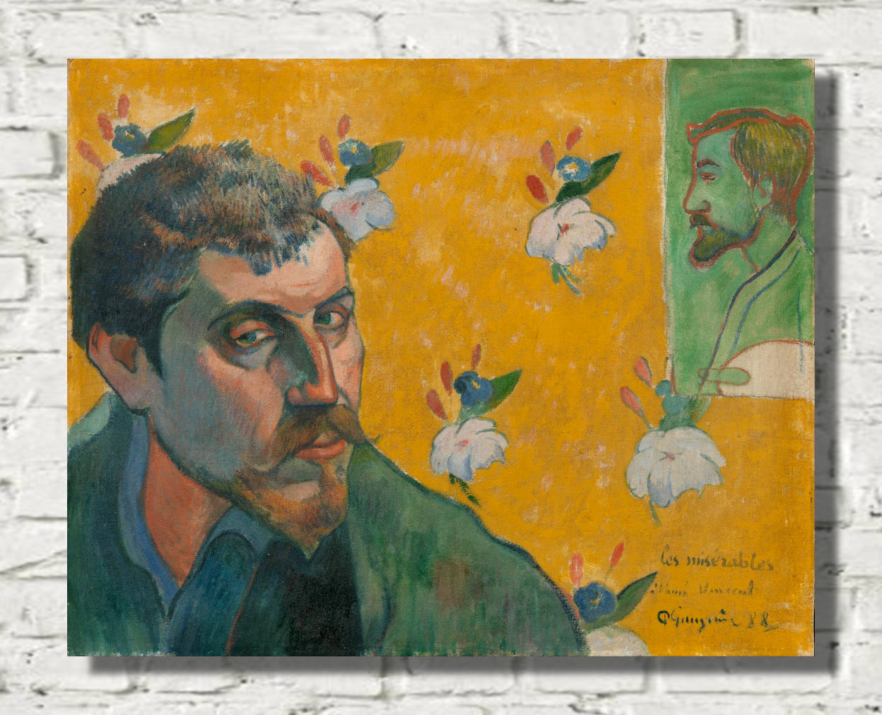 Paul Gauguin Print : Self-portrait with portrait of Bernard, ‘Les Misérables’