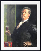 Self Portrait with Wine Glass, Arnold Bocklin Fine Art Print
