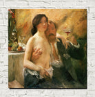 Lovis Corinth Print, Self portrait with his wife Charlotte Berend-Corinth and a sekt glass (1902)