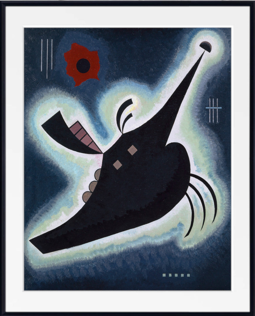 Sharp Black (Spitzes Schwarz), Wassily Kandinsky Abstract Fine Art Print