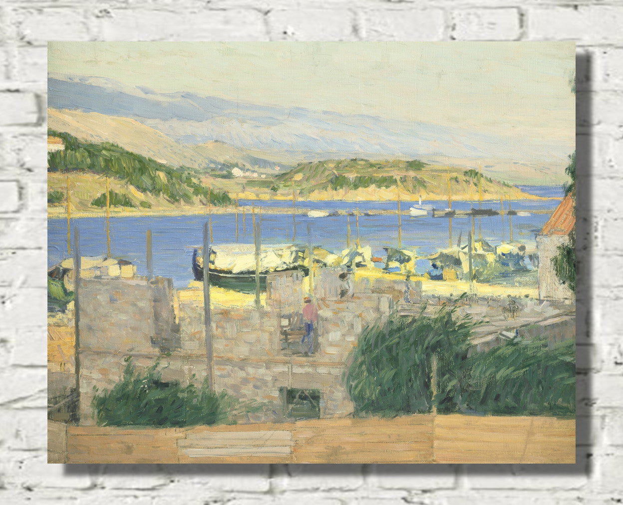 Ships along the Adriatic Coast by Max Kurzweil