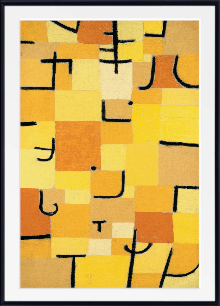 Signs in Yellow, Paul Klee Fine Art Print