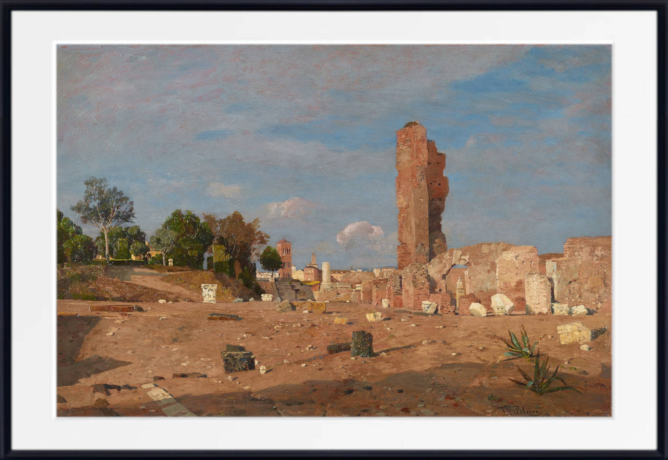 Tina Blau Print, Late Afternoon on the Palatine (1886)