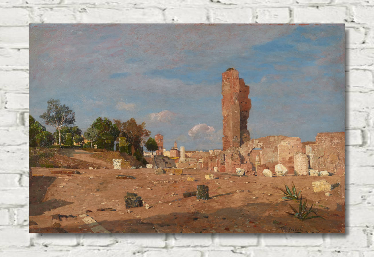 Tina Blau Print, Late Afternoon on the Palatine (1886)