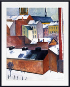 August Macke Print, St. Mary's Church in the snow