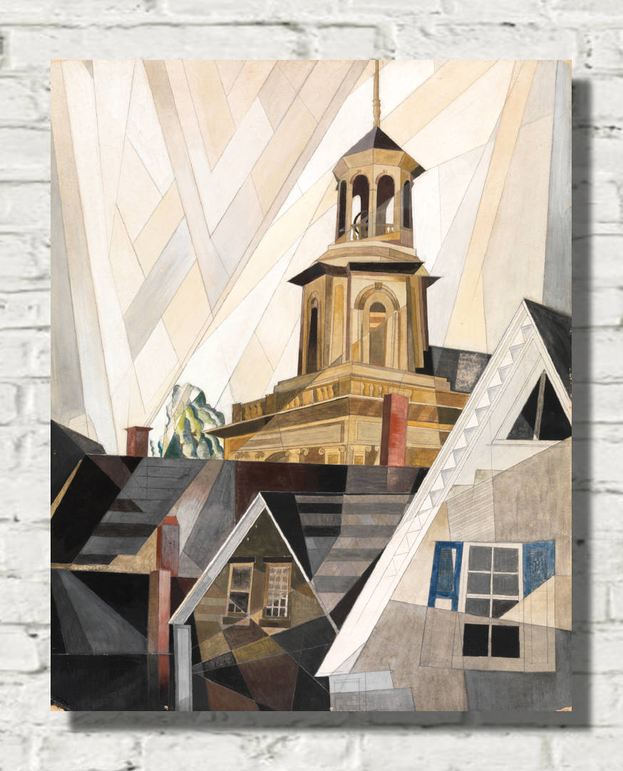 Charles Demuth Print, Steeple of the old Episcopal Church at Provincetown (MA)