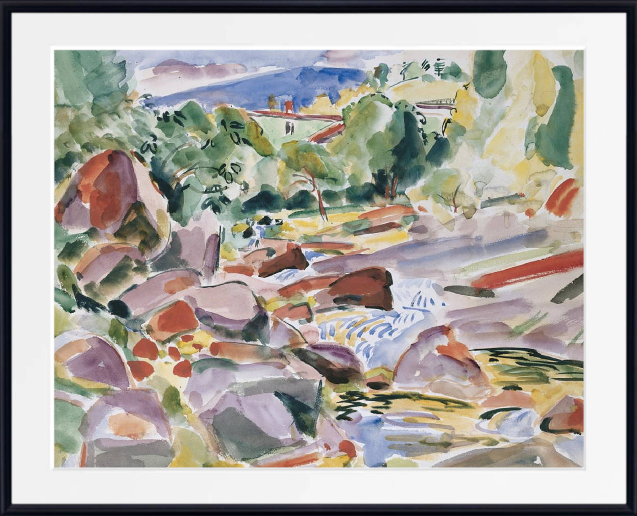 Steiniger-Bach, Tyrol River Landscape, Oskar Moll
