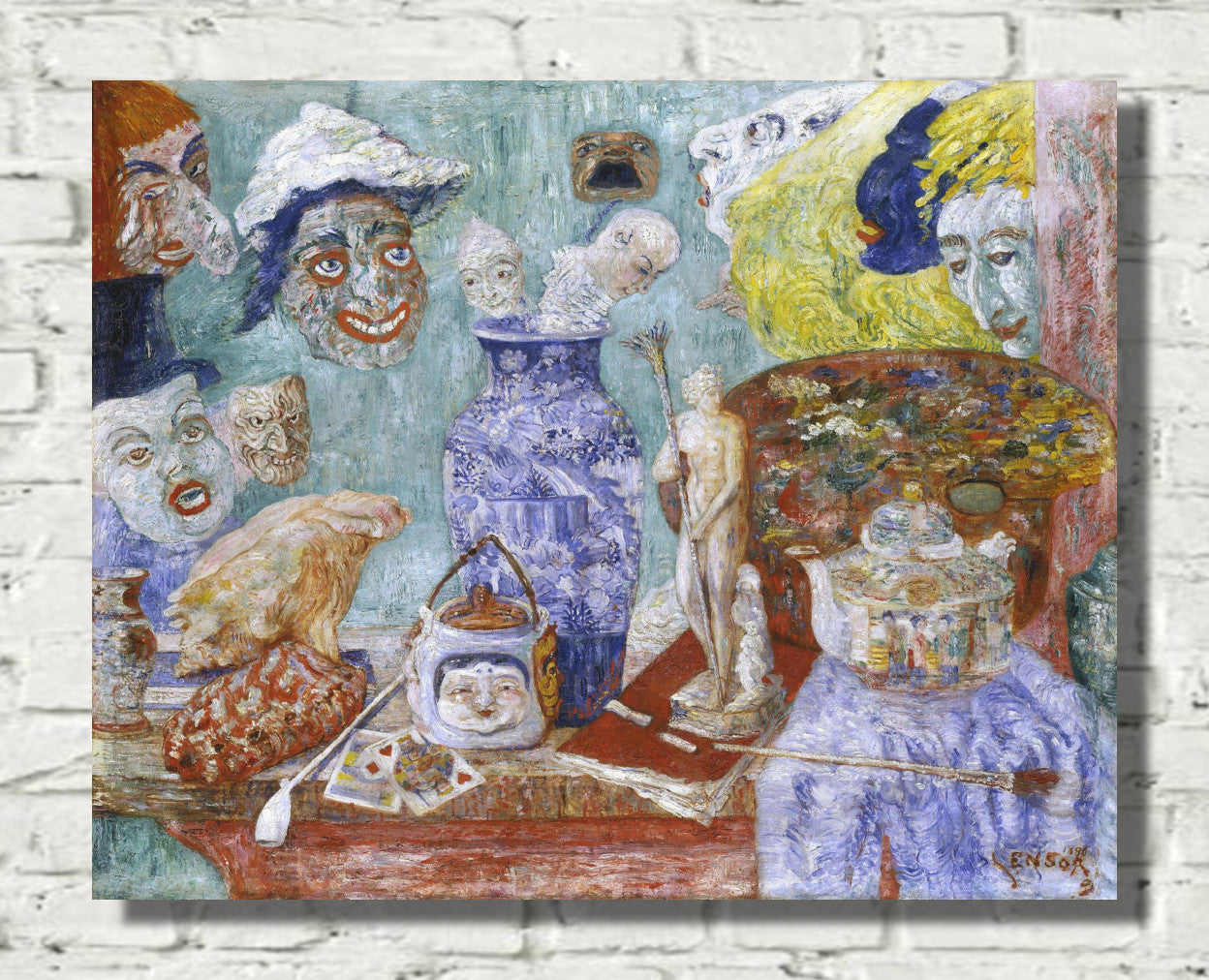 Still life with Masks (1896) by James Ensor