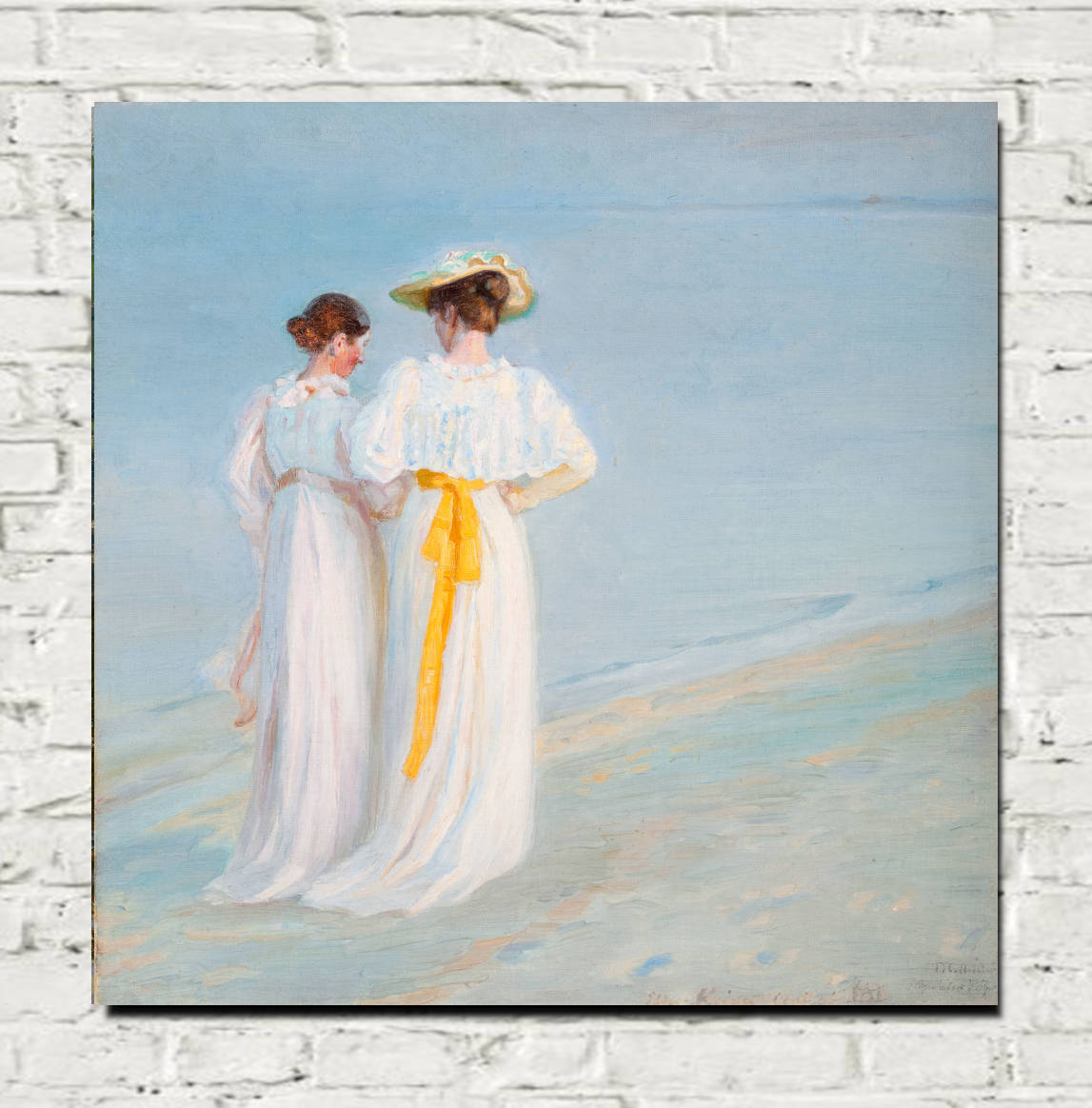 Michael Ancher Print, Summer evening on the south Beach of Skagen