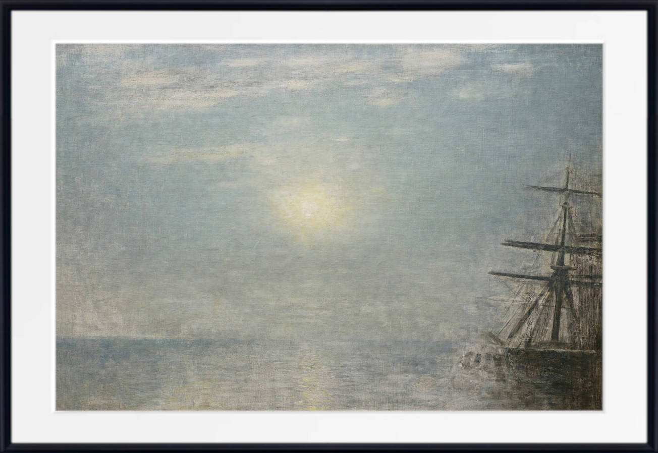 Sun Over The Sea, Wilhelm Hammershoi Fine Art Print