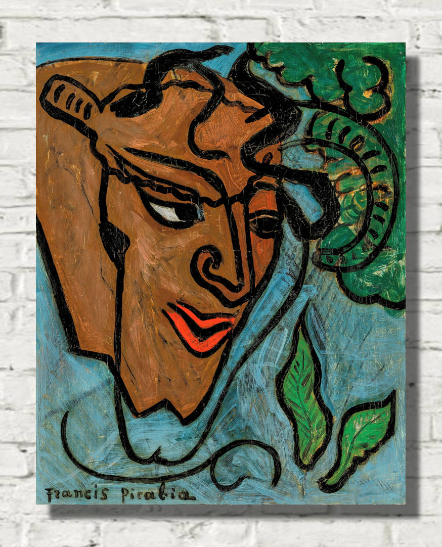 Francis Picabia Print, Tête de faune (circa 1934)