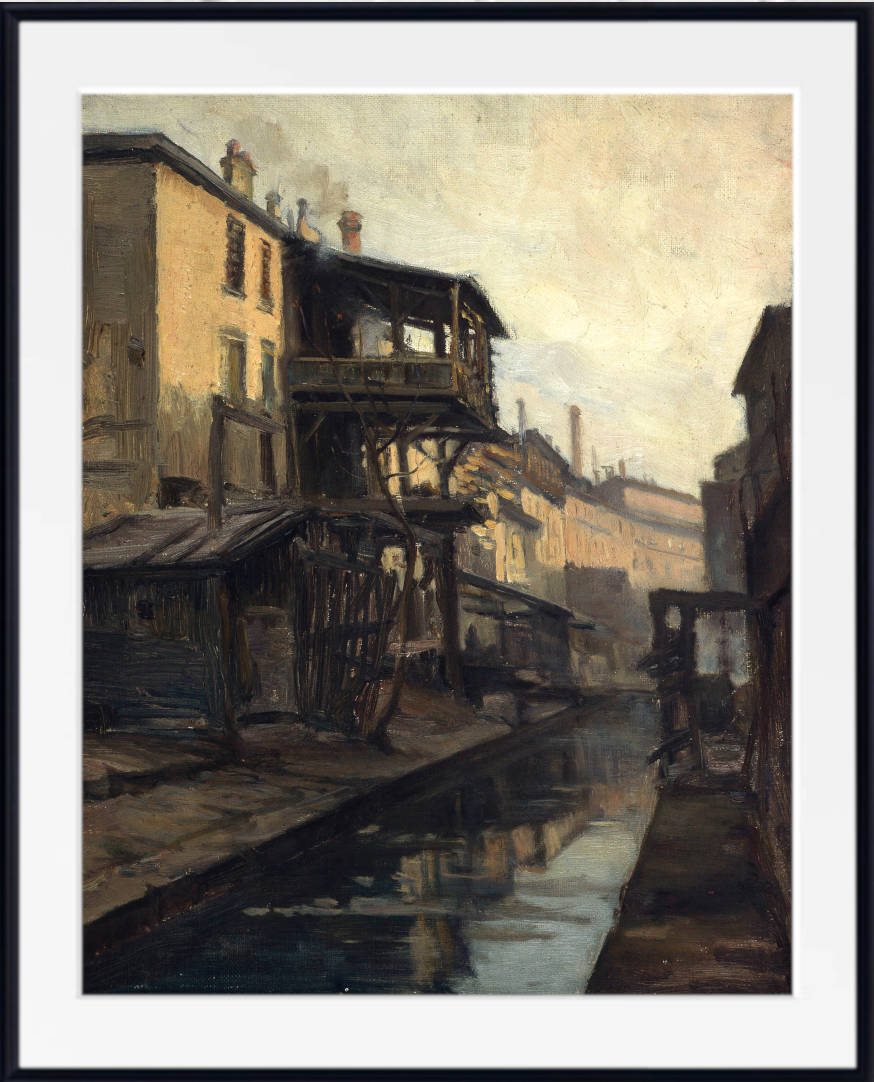 Germain Bonneton Print, The Bièvre, Cordelières Street (1900)