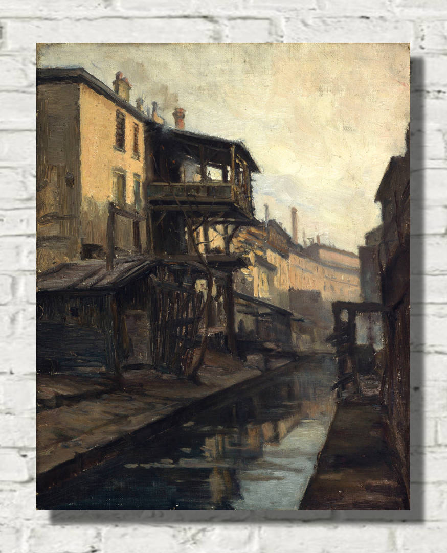 Germain Bonneton Print, The Bièvre, Cordelières Street (1900)