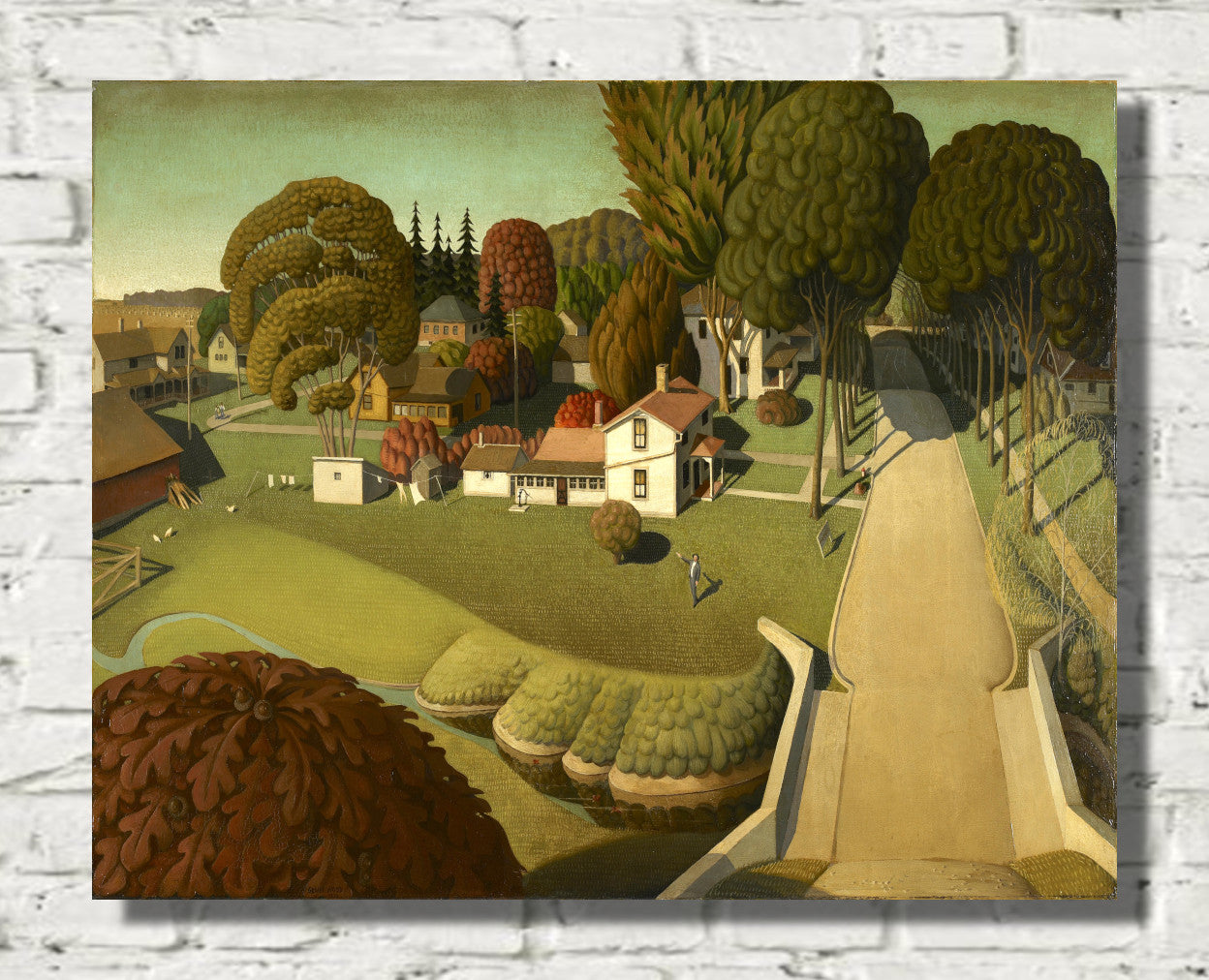 The Birthplace of Herbert Hoover, West Branch, Iowa (1931), Grant Wood