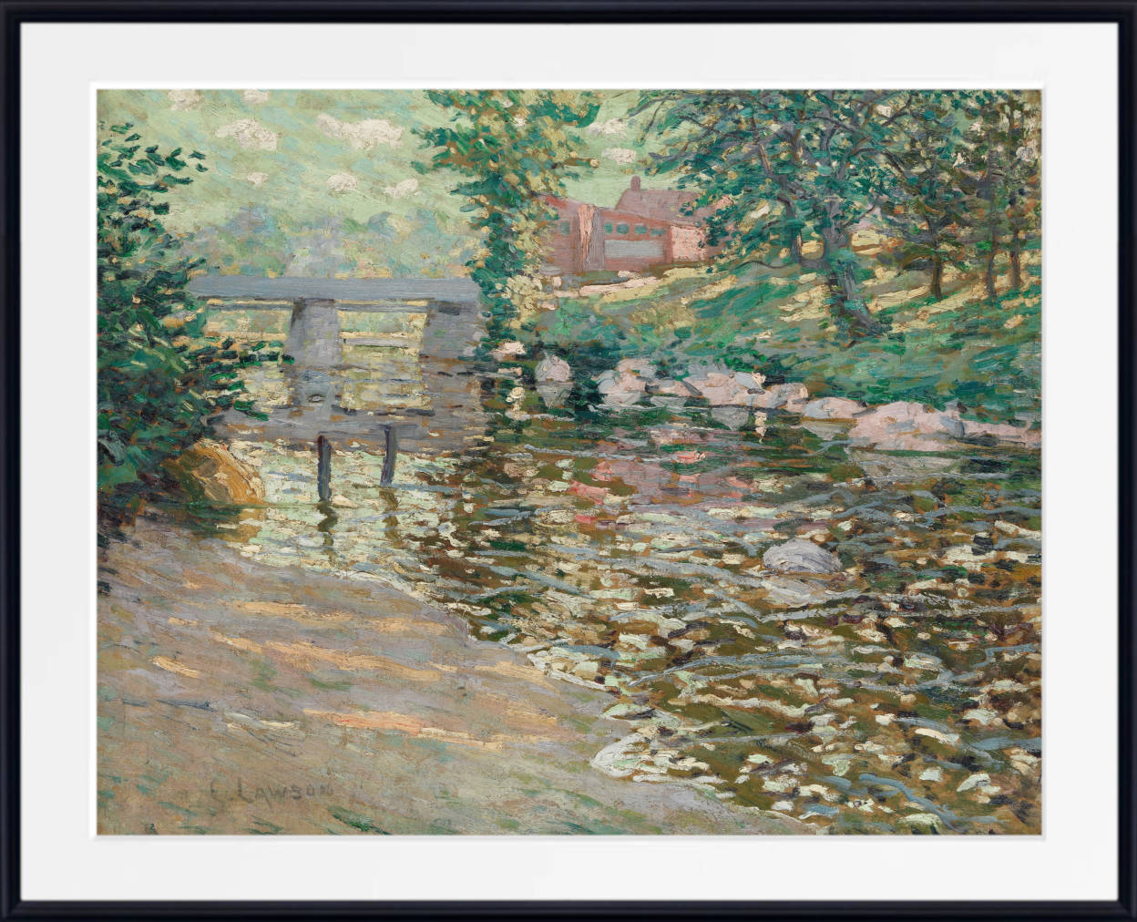 Ernest Lawson Print, The Bronx River (circa 1910)