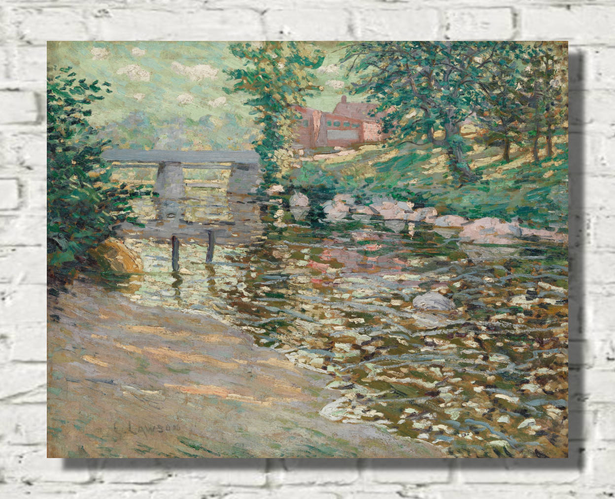 Ernest Lawson Print, The Bronx River (circa 1910)