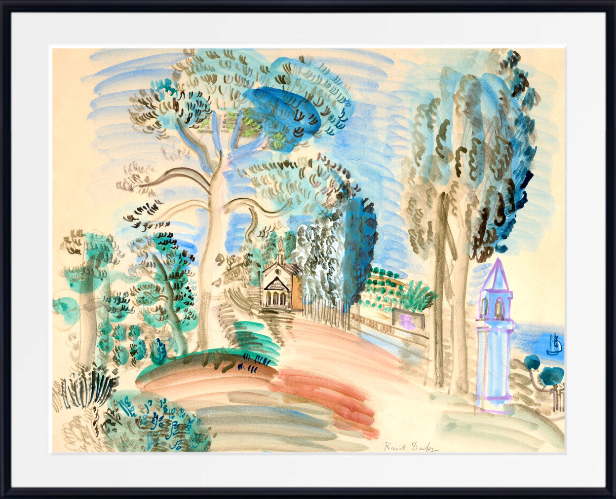 The Chapel at Golfe Juan (circa 1923) by Raoul Dufy