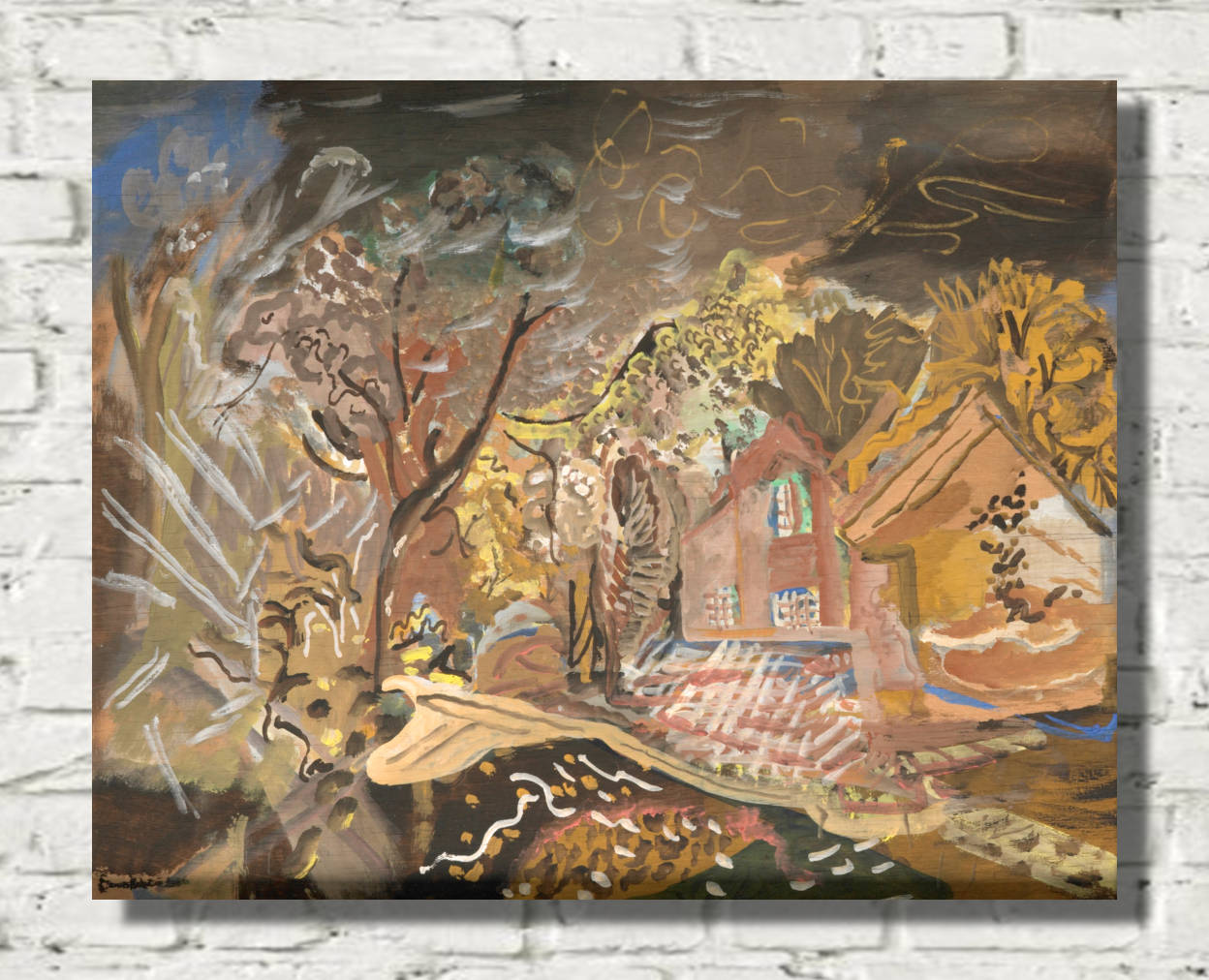 Frances Hodgkins Print, The Croft House, Bradford on Tone, Somerset