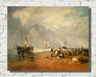 William Turner Print, The Fish Market at Hastings Beach