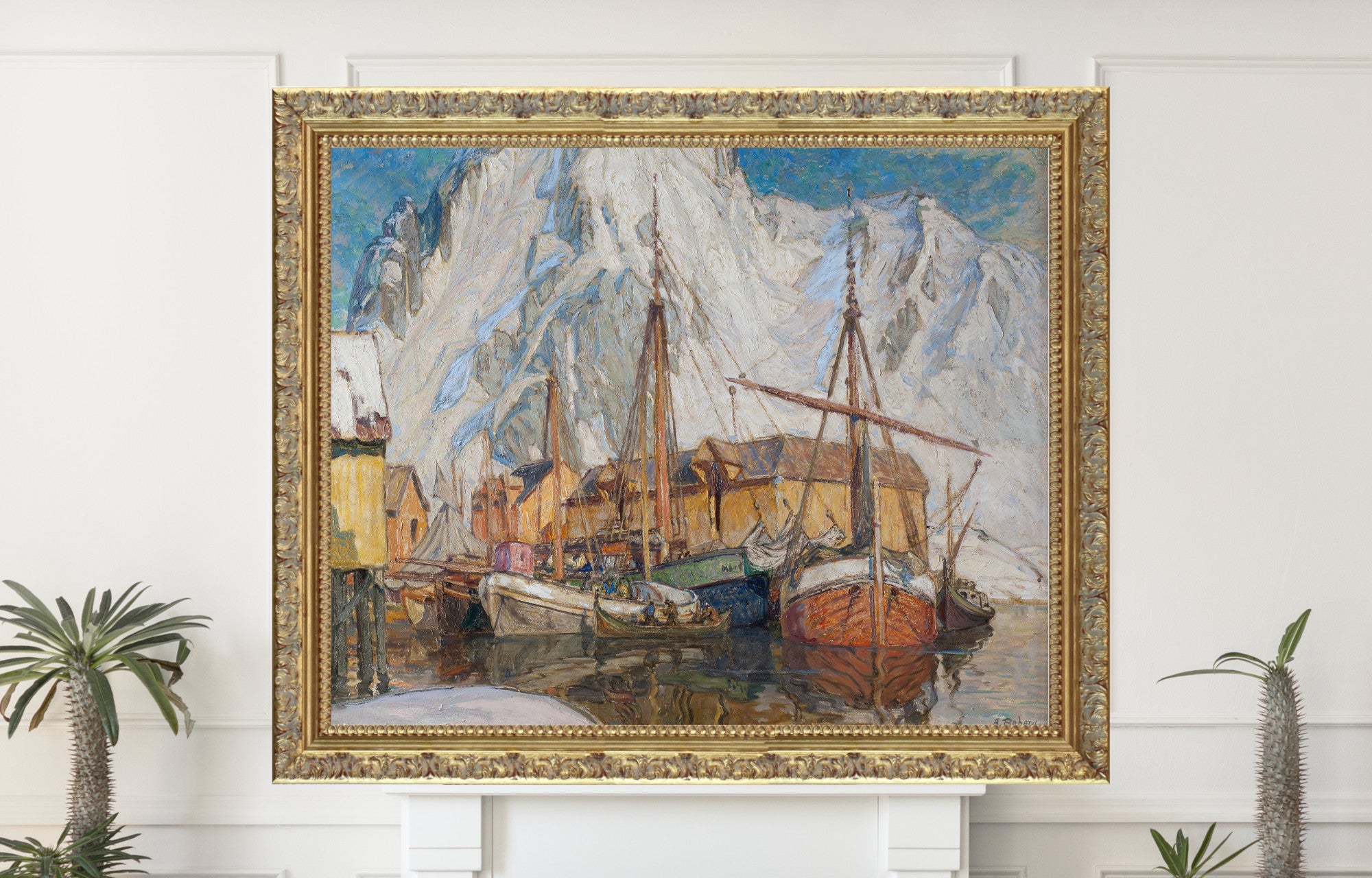 Anna Boberg, The Harbour at Svolvaer, Lofoten