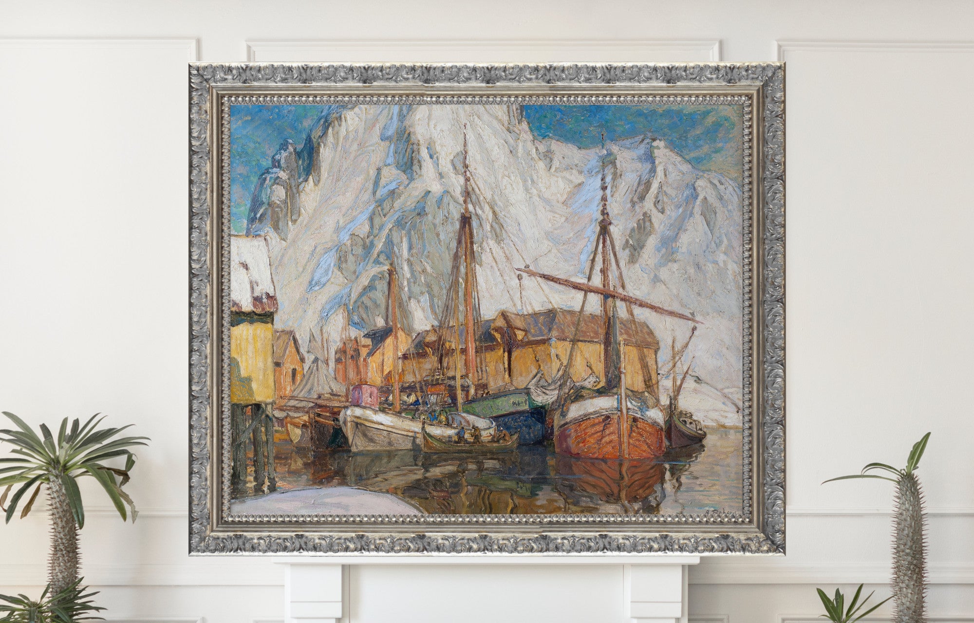 Anna Boberg, The Harbour at Svolvaer, Lofoten