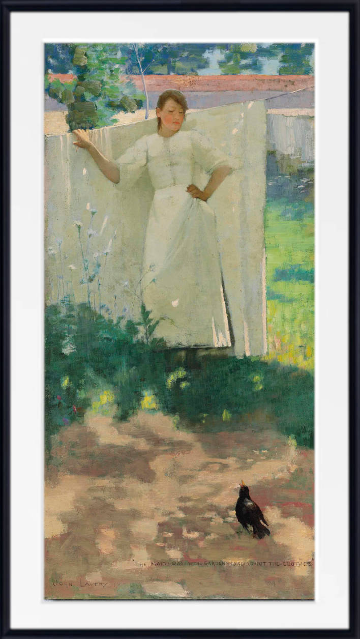 John Lavery Print, The Maid was in the Garden Hanging out the Clothes