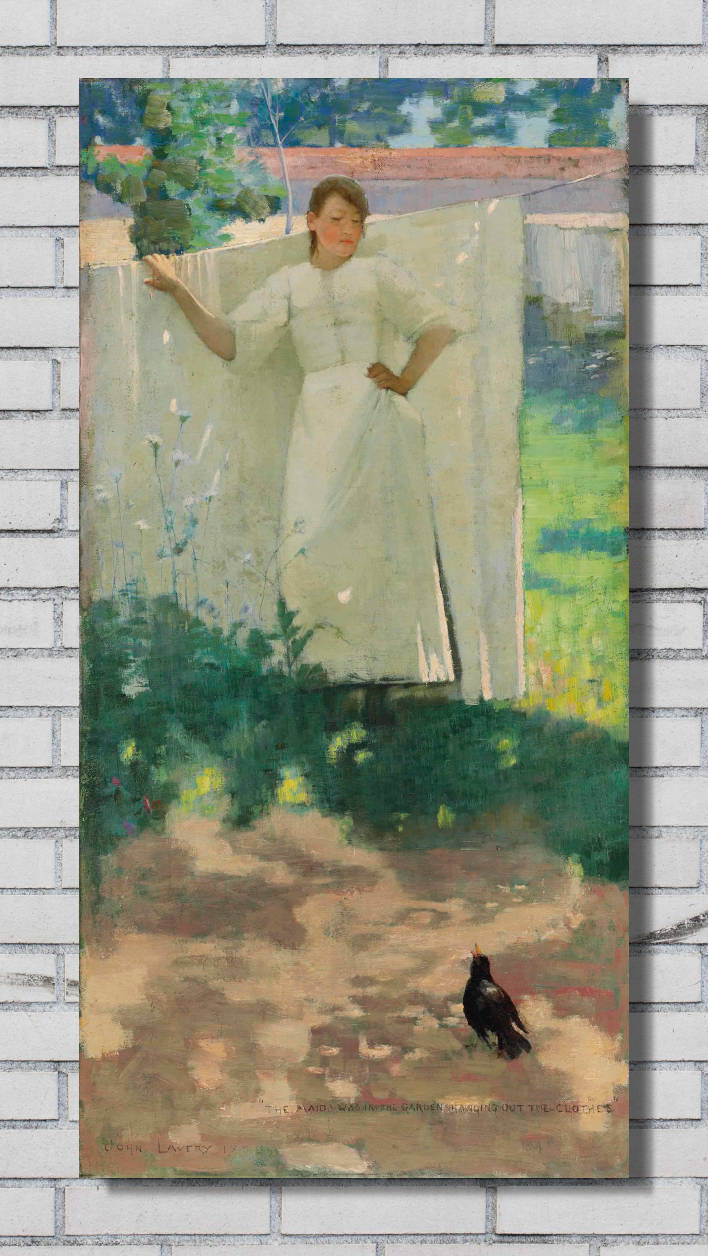 John Lavery Print, The Maid was in the Garden Hanging out the Clothes