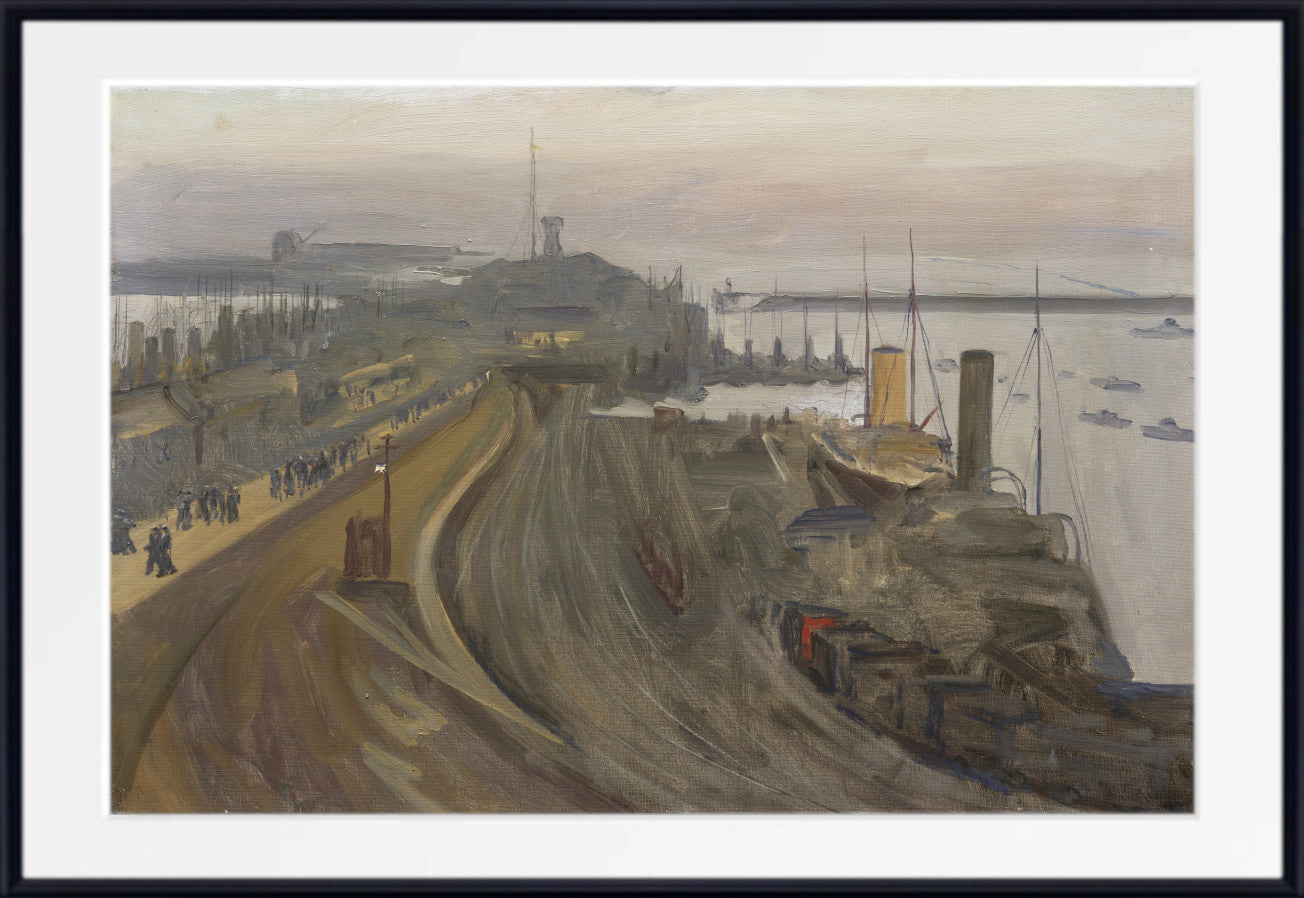 The Naval Base, Granton- Twilight, John Lavery