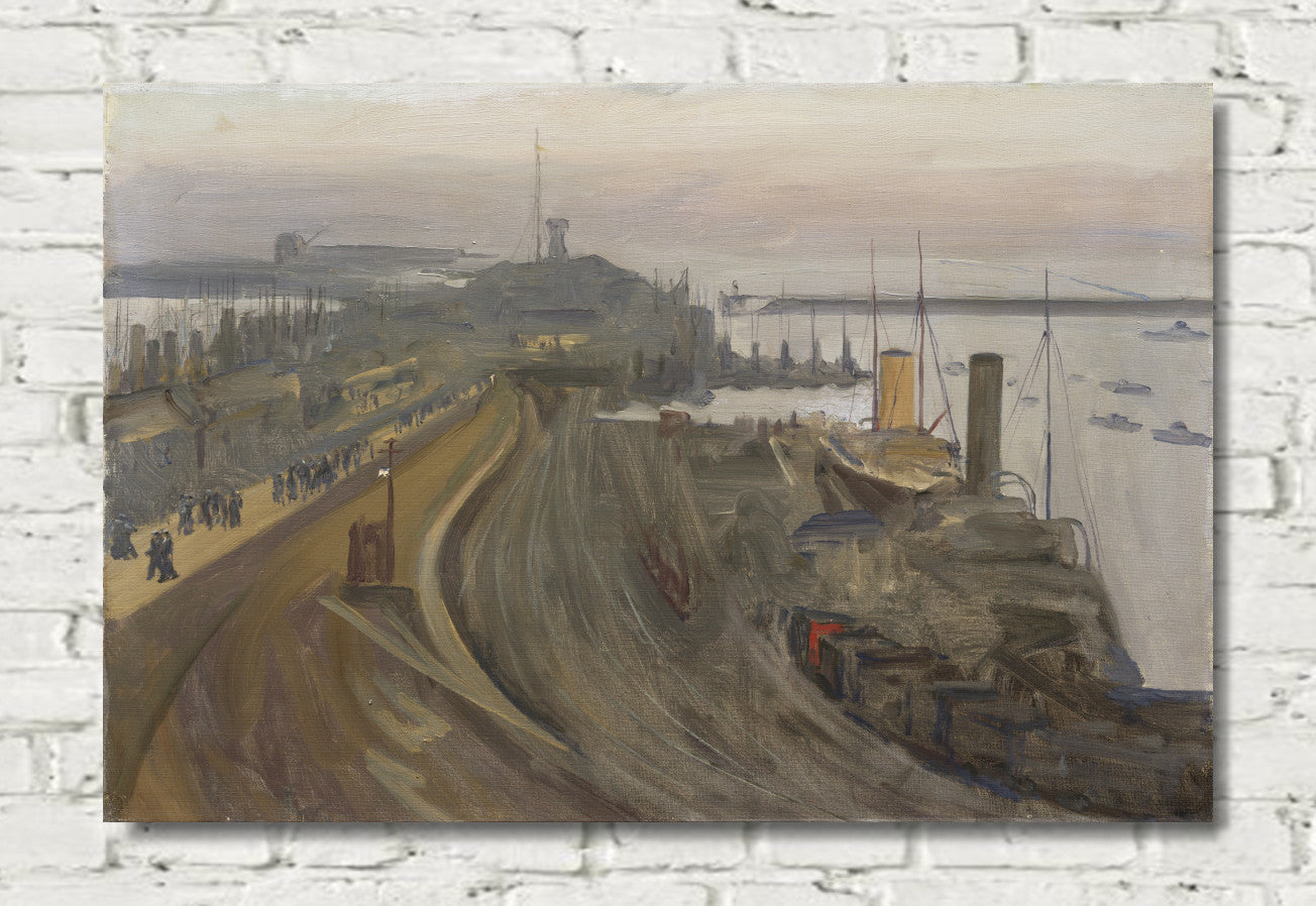 The Naval Base, Granton- Twilight, John Lavery