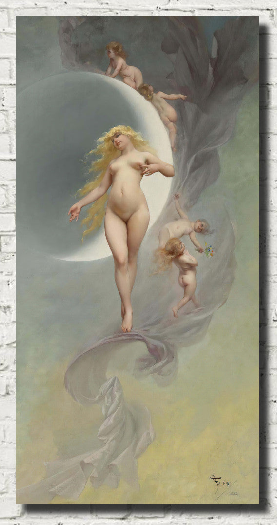Bedroom Wall Art, Set of 3 Fantasy Nudes by Luis Ricardo Falero