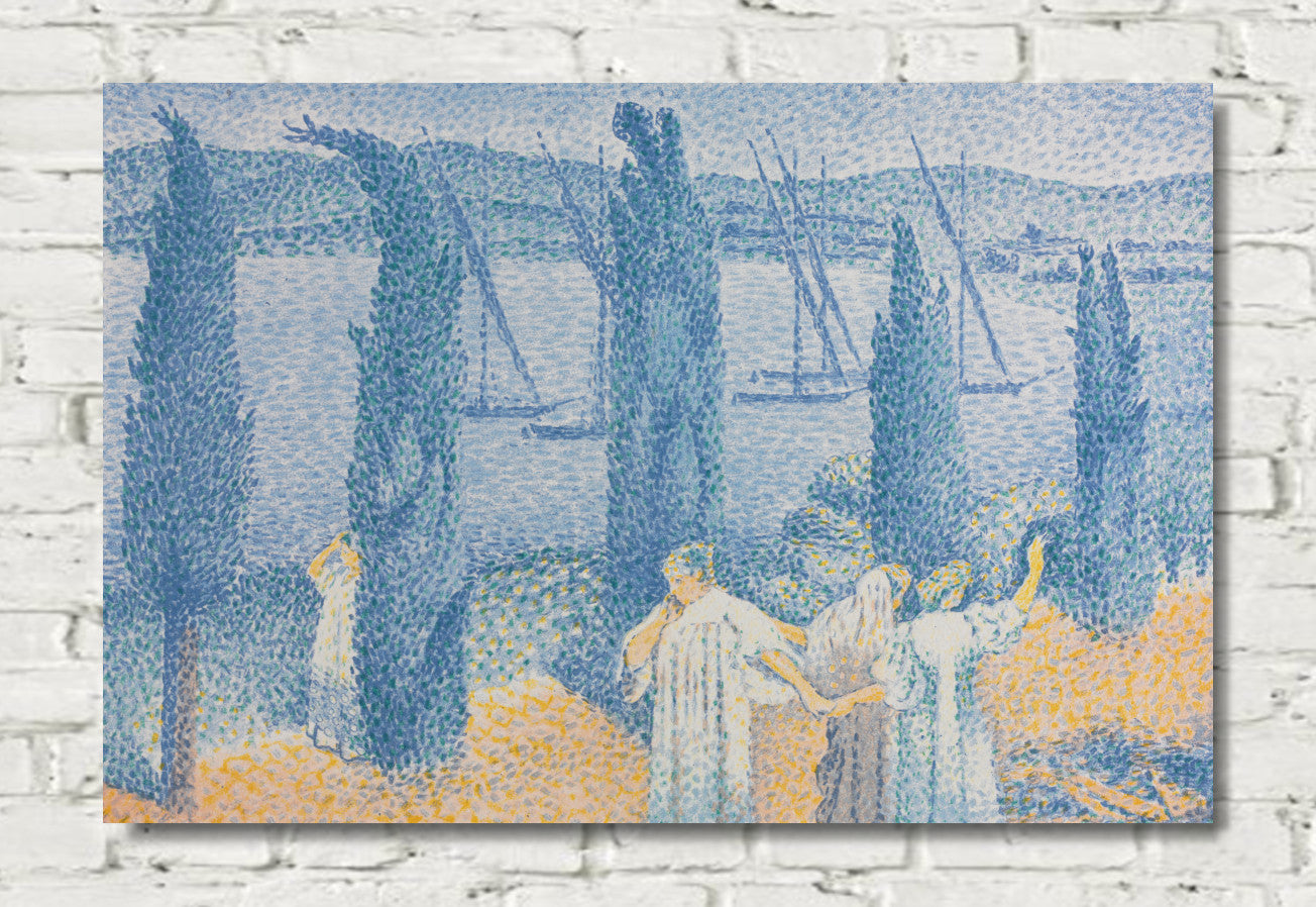 The Promenade (Landscape with Cypresses), 1897 by Henri-Edmond Cross