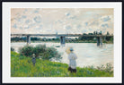 Claude Monet Print,  The Promenade with the Railroad Bridge, Argenteuil (1874)